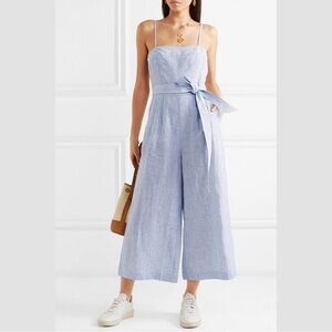 Banana Republic Blue Striped Jumpsuit